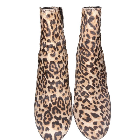 Sam Edelman Leopard Boots Women’s Size 9 pony Hair Ankle Booties animal print - Picture 5 of 12